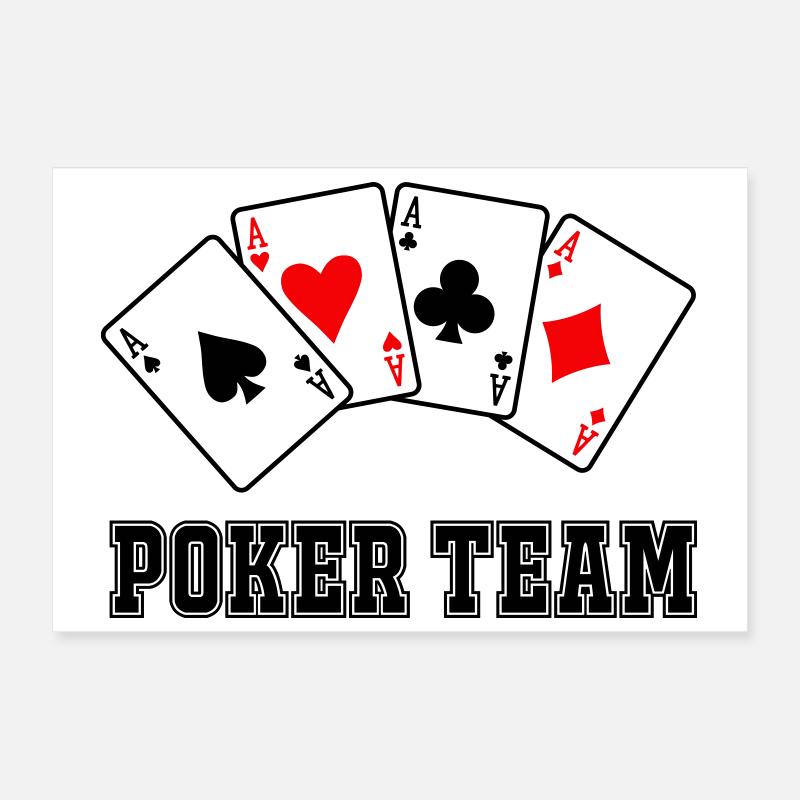 Équipe de poker Poster 30 x 20 cm