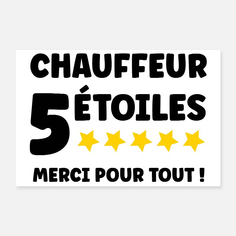 Merci chauffeur Poster 30 x 20 cm