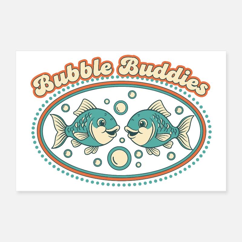 Bubble Buddies Poster 30x20 cm