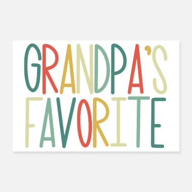 Nipote preferito Buffo preferito del nonno Poster 30x20 cm