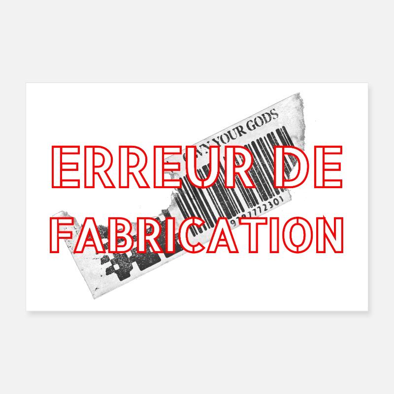 MANUFACTURING ERROR Poster 12" x 8" (30x20 cm)