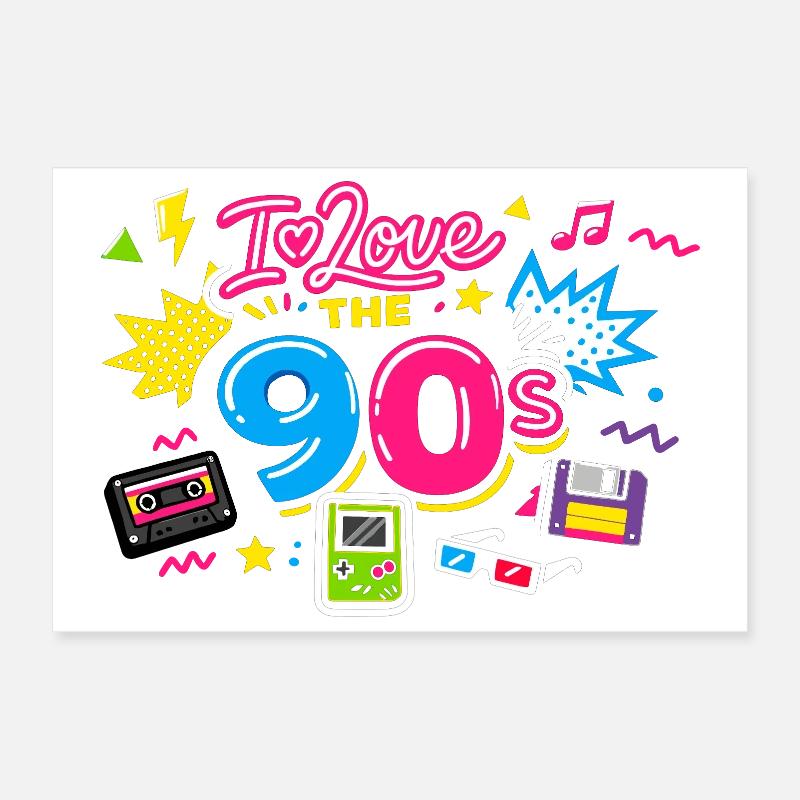 nineties Poster 12" x 8" (30x20 cm)