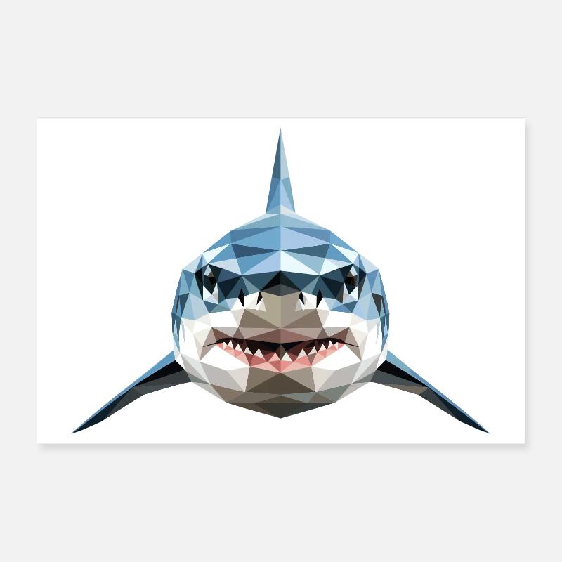 Requin Requin tigre Plongeur Requins mignons Grand requin blanc Poster 30 x 20 cm
