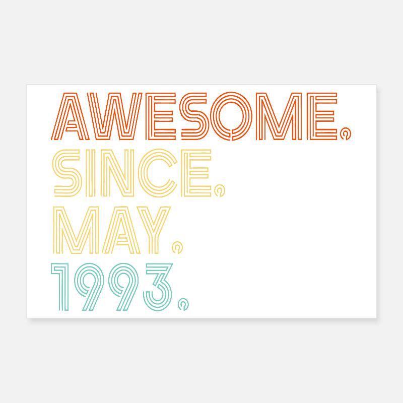 Neon Retro: Awesome Since 1993 Poster 12" x 8" (30x20 cm)