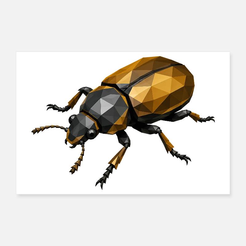Insecte géométrique à faible polygonisme Poster 30 x 20 cm