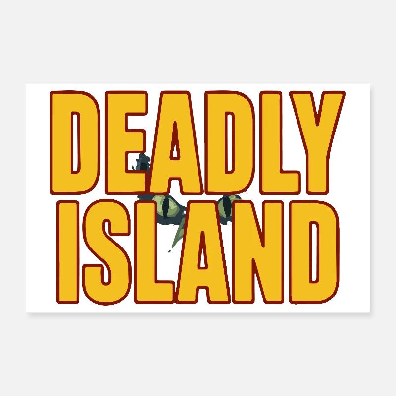 Island Bold Text Poster 12" x 8" (30x20 cm)