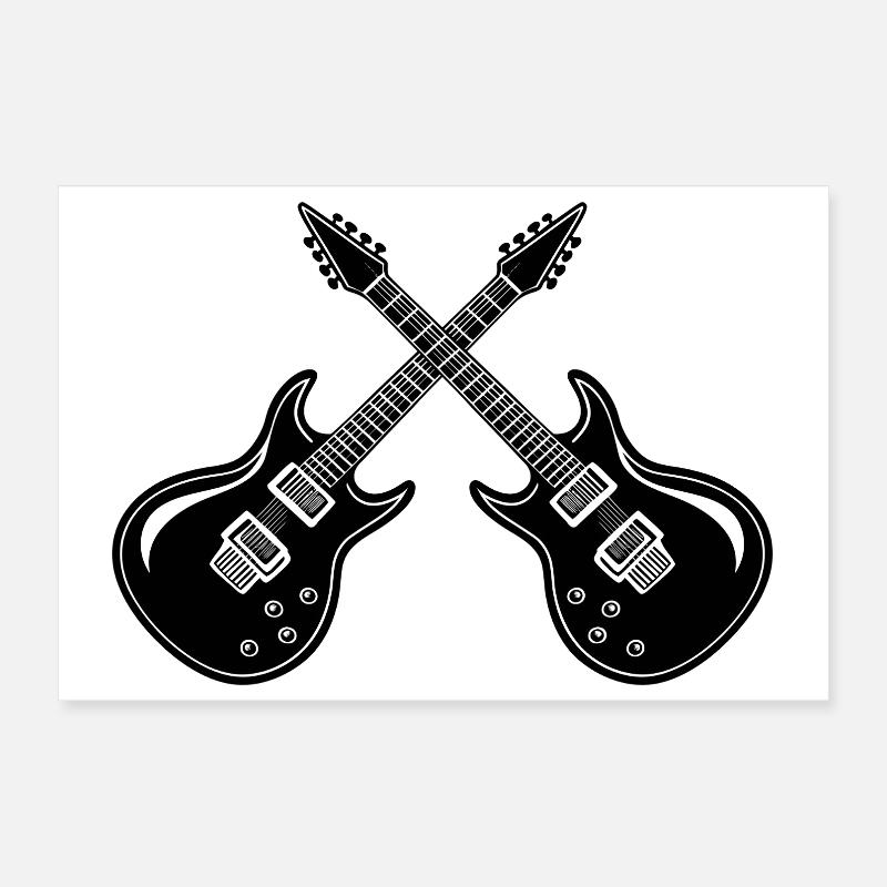 Guitare électrique Poster 30 x 20 cm