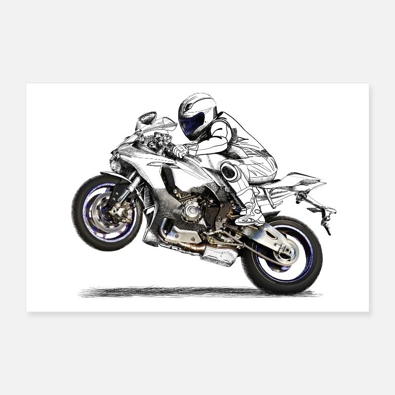 Motorrad Poster 30x20 cm