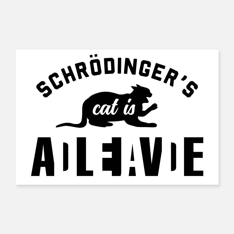 Schrödingers Katze Poster 30x20 cm
