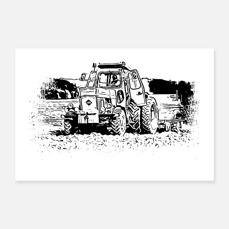Tractor Fortschritt ZT 303 E Poster 12" x 8" (30x20 cm)