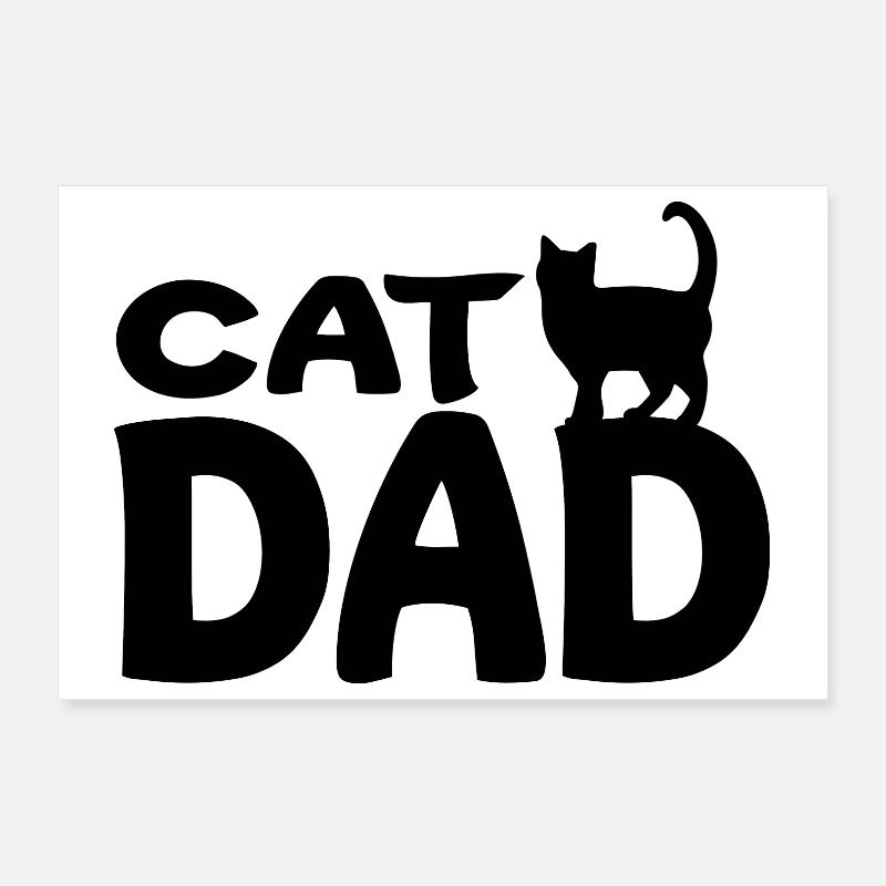 Cat Dad Poster 30 x 20 cm