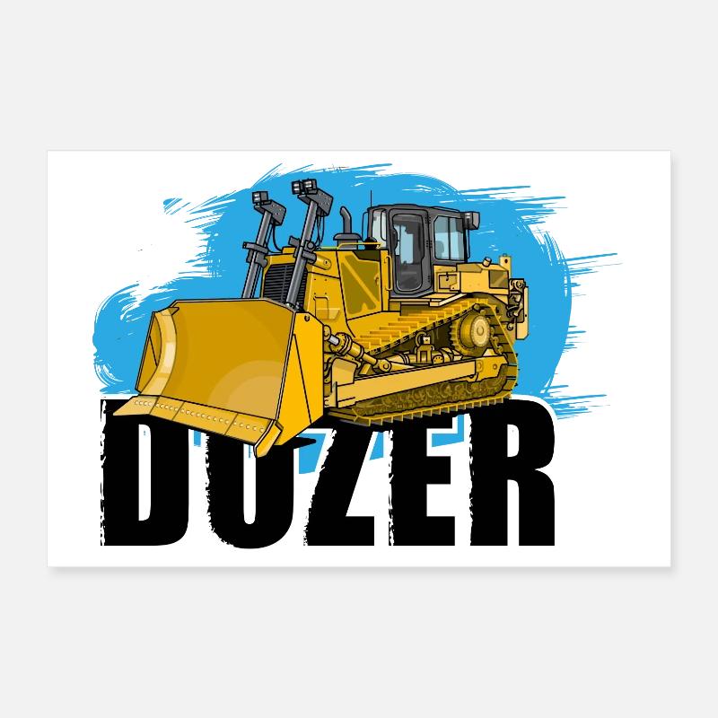 Bulldozer oder Planierraupe Poster 30x20 cm
