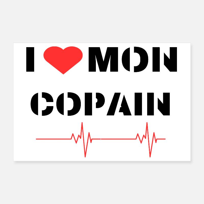 Déclaration d'amour à mon copain Poster 30 x 20 cm