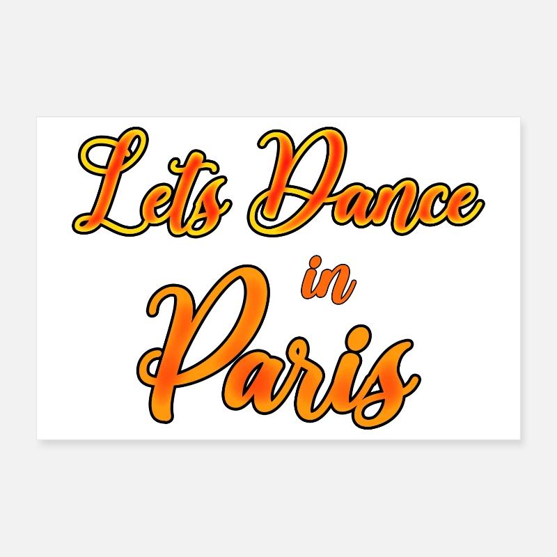 Dance party in Paris Poster 12" x 8" (30x20 cm)