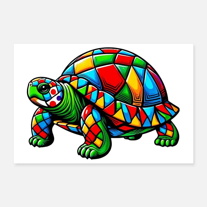 Harlekin-Schildkröte Poster 30x20 cm