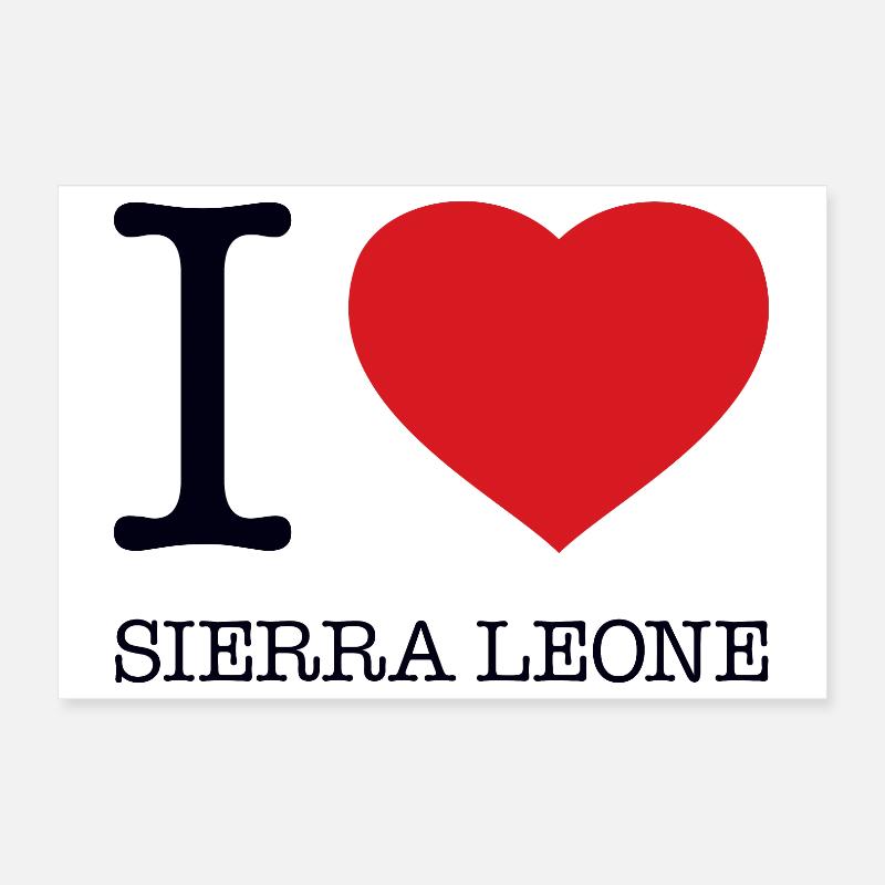J’ADORE LA SIERRA LEONE Poster 30 x 20 cm
