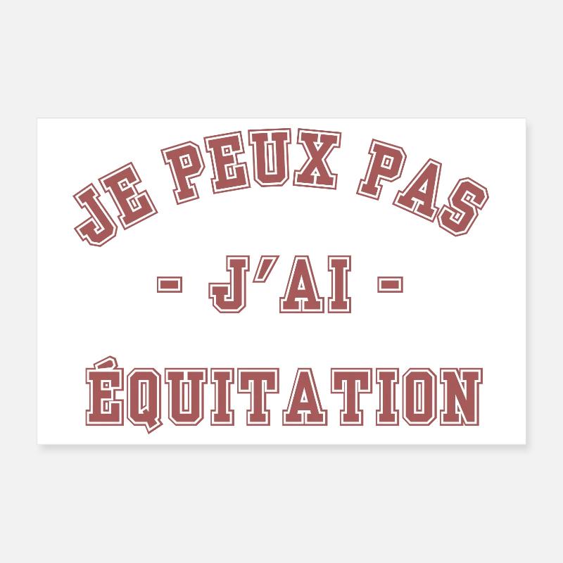 I can't I have Horse riding Poster 12" x 8" (30x20 cm)