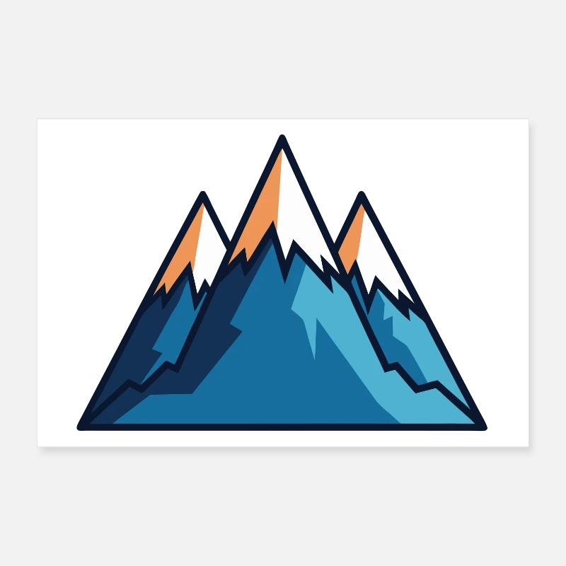 Mountains Poster 12" x 8" (30x20 cm)