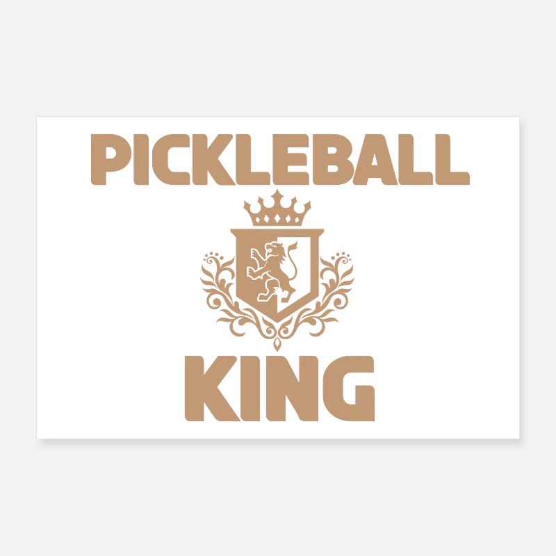 Pickleball King Pattern Design Poster 12" x 8" (30x20 cm)
