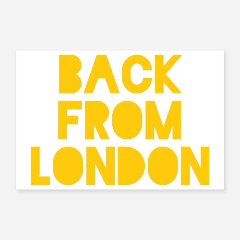 Retour à la conception du skyline de Londres Poster 30 x 20 cm