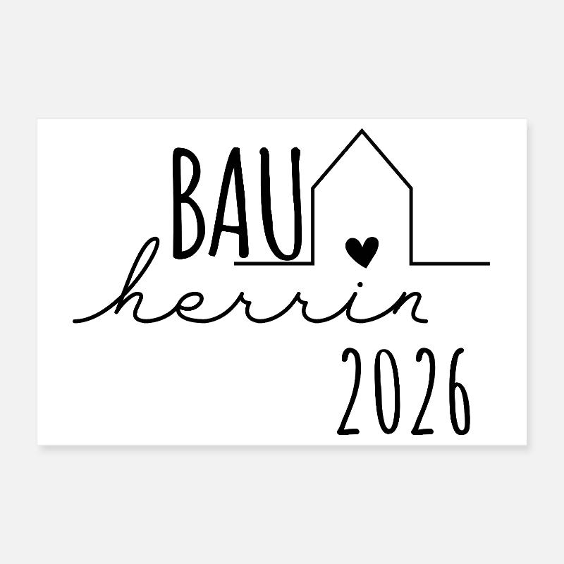 Constructeur 2026 Cadeau Maison Construction Chantier Poster 30 x 20 cm