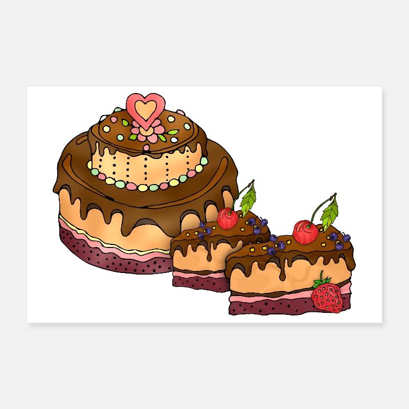 Kuchen Poster 30x20 cm