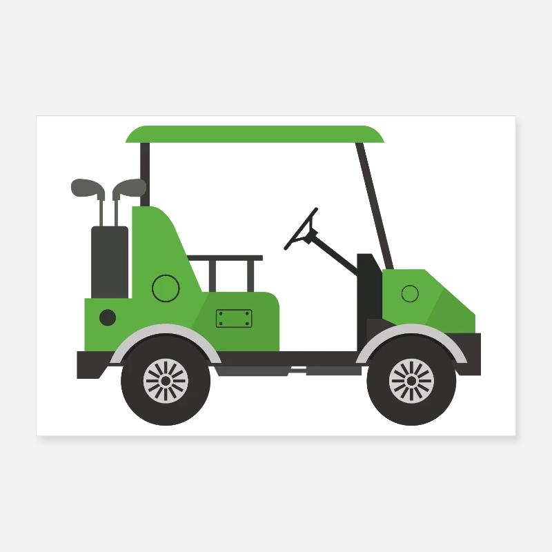 Voiturettes de golf Poster 30 x 20 cm