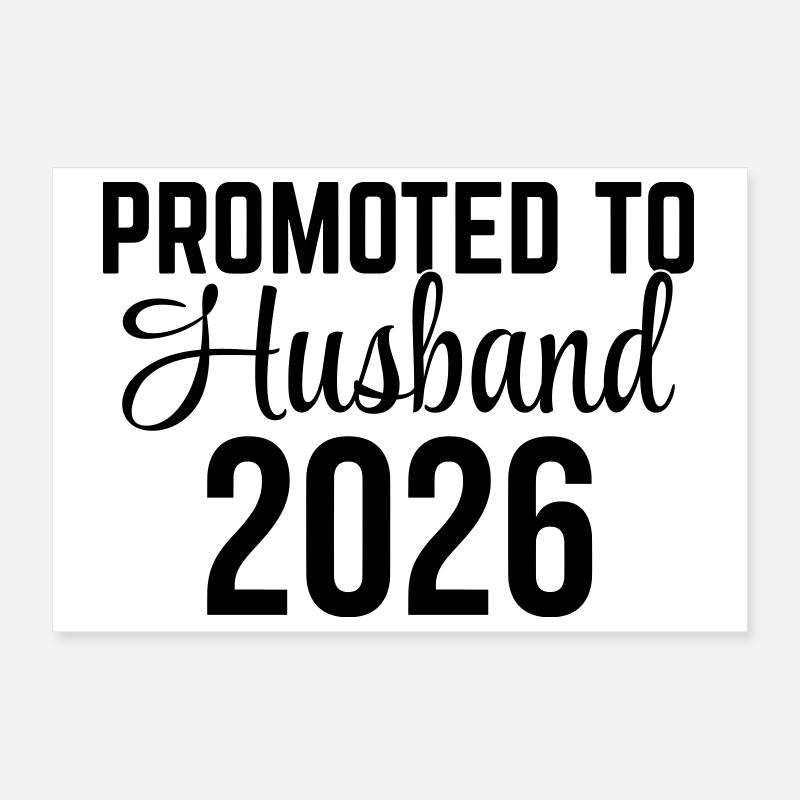 Promoted to Husband 2026 – Ehemann Design Poster 30x20 cm