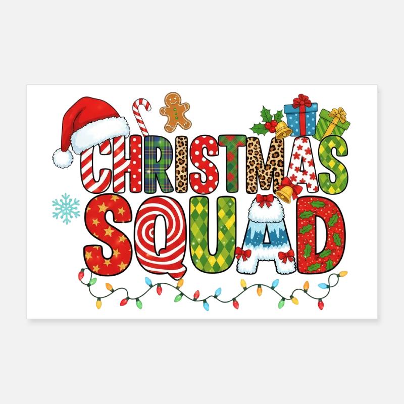 Christmas Squad Poster 12" x 8" (30x20 cm)