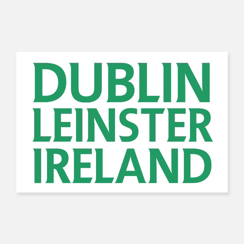Dublin – Ireland Textdesign Poster 12" x 8" (30x20 cm)