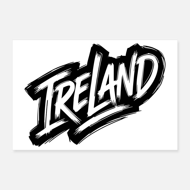 Irlanda - Font graffiti irlandese Poster 30x20 cm