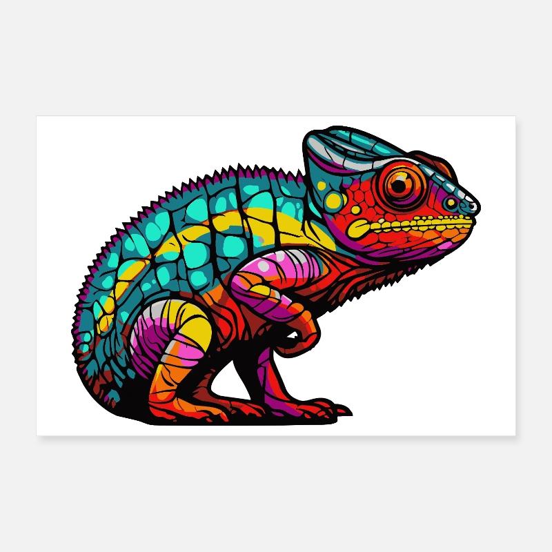 Chameleon Animal Poster 12" x 8" (30x20 cm)