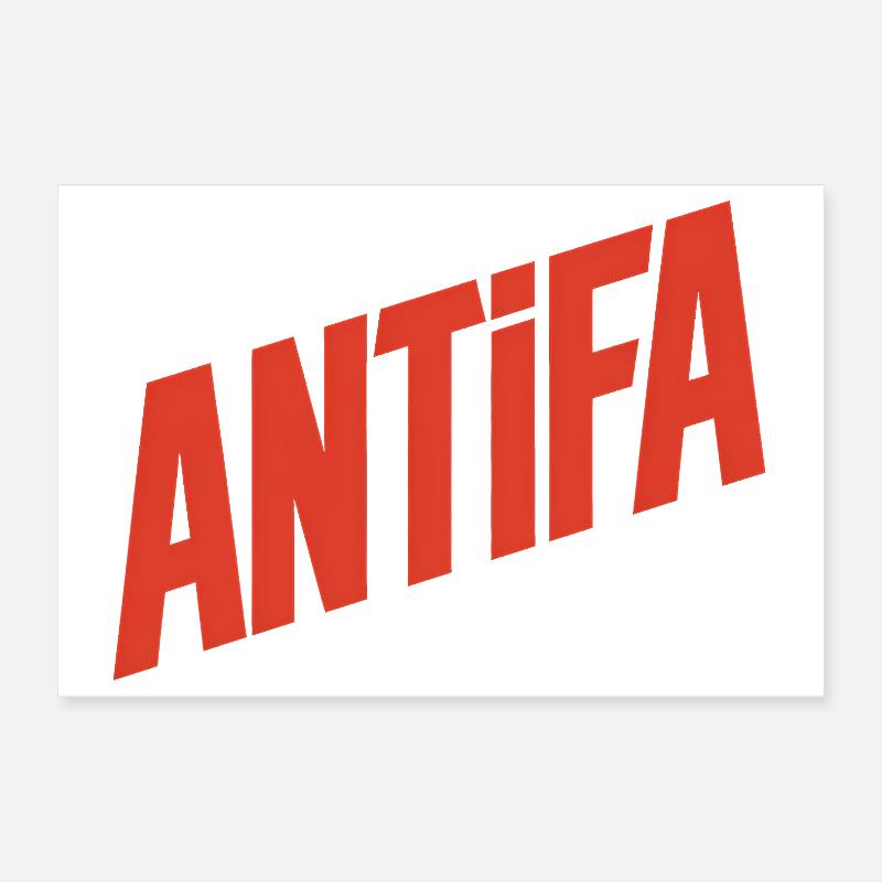 Antifa - Antifascist Merch Poster 12" x 8" (30x20 cm)
