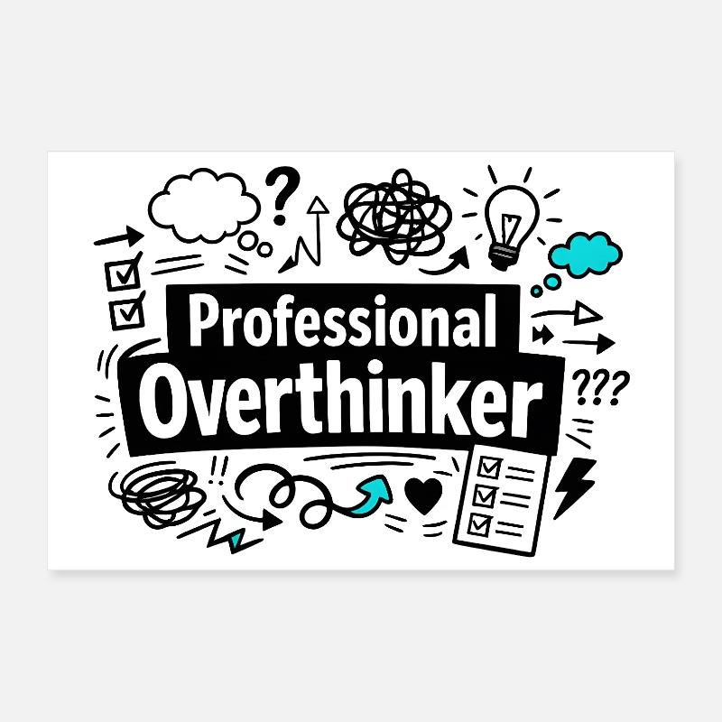 professional Overthinker Poster 30x20 cm