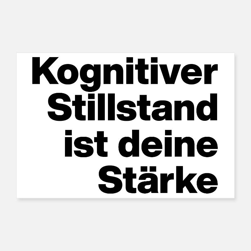 COGNITIVE STANDSTILL IS YOUR STRENGTH. SARCASM Poster 12" x 8" (30x20 cm)