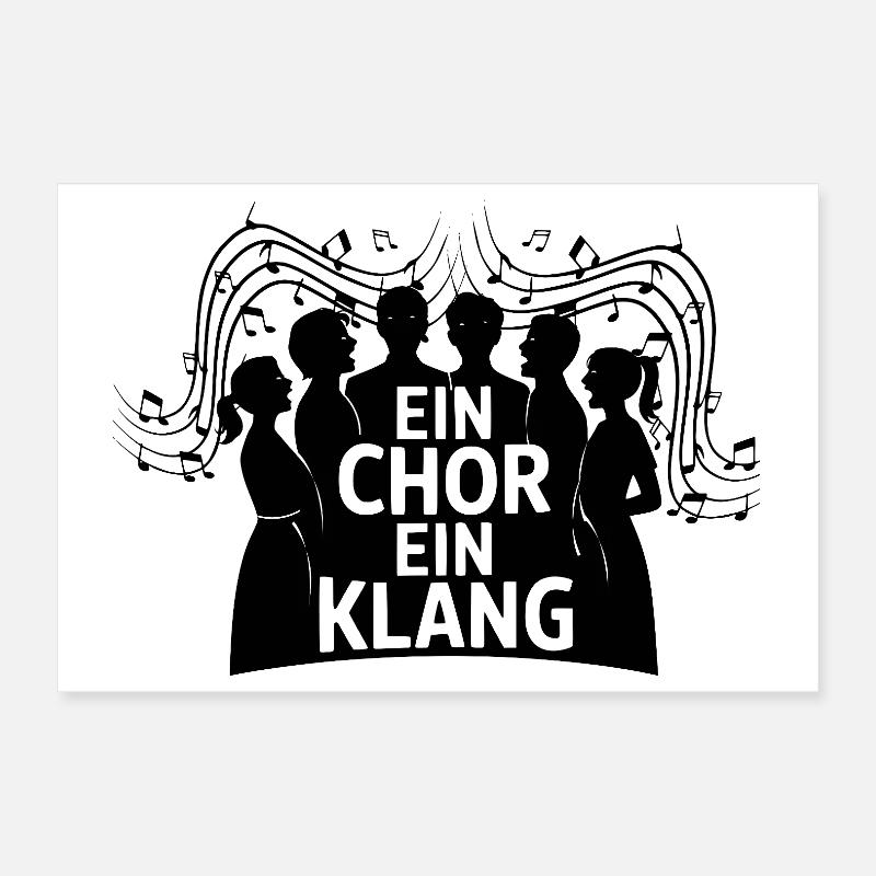 Ein Chor ein Klang Chorsänger Gesang Singen Poster 30x20 cm