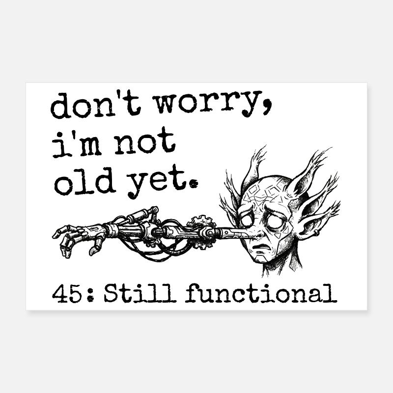45th Anniversary - 45th Anniversary Humor Gift Poster 12" x 8" (30x20 cm)