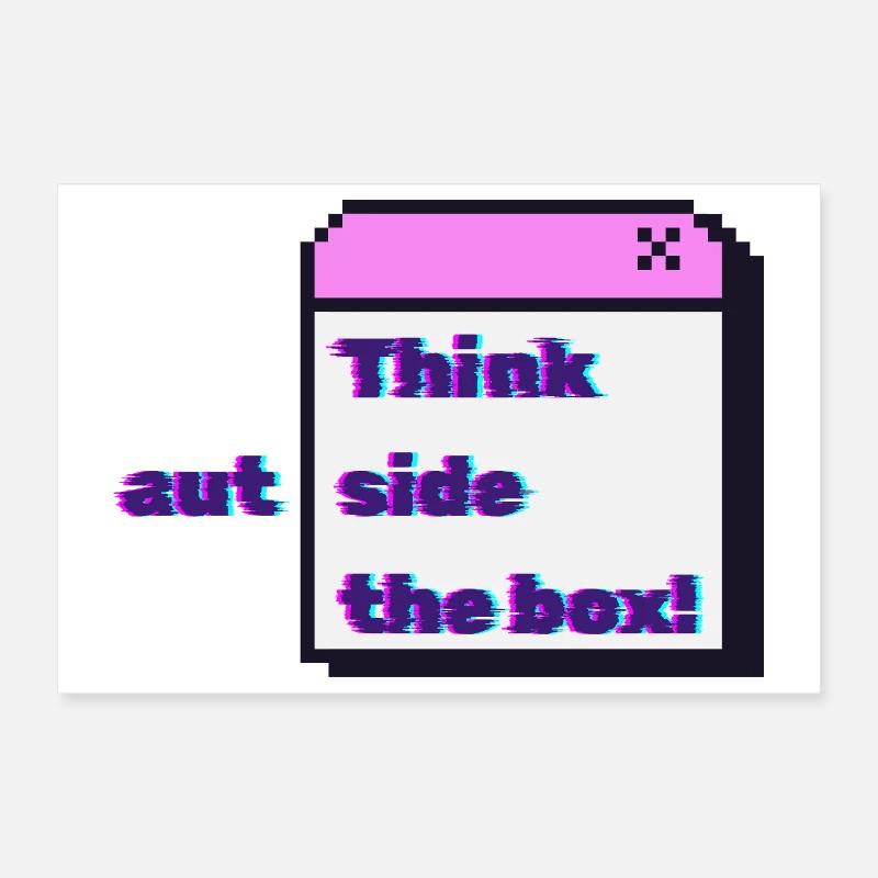 Pensez à aut-off the box - Bug Poster 30 x 20 cm
