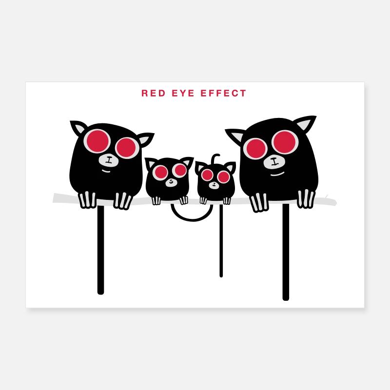 Red-Eye-Maki – der süßeste Blitzunfall der Welt Poster 30x20 cm
