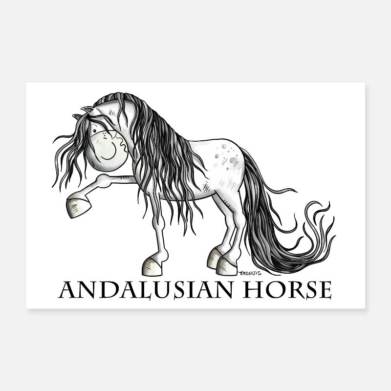 Andalusian Horse Poster 30 x 20 cm