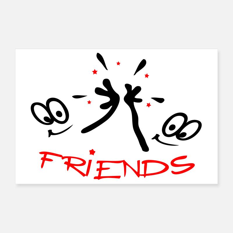 Freunde, Amis, Bande dessinée Poster 30 x 20 cm