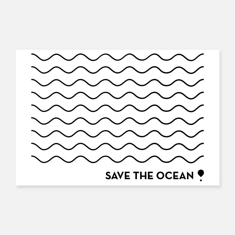 Save the ocean! Poster 30x20 cm