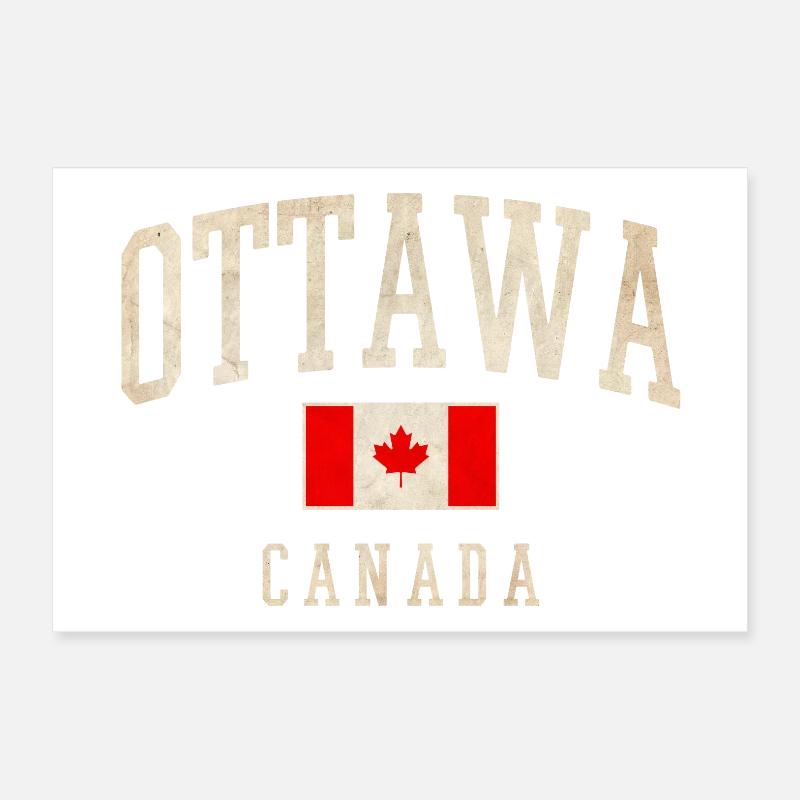 Conception du drapeau d’Ottawa Canada Poster 30 x 20 cm