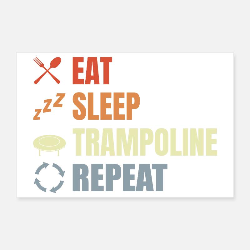 Routine de saut de trampoline Poster 30 x 20 cm