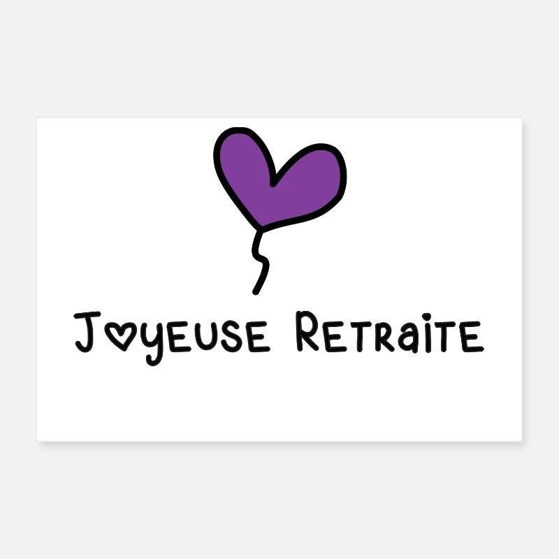 RETRAITE. BONNE RETRAITE. JOYEUSE RETRAITE Poster 30 x 20 cm
