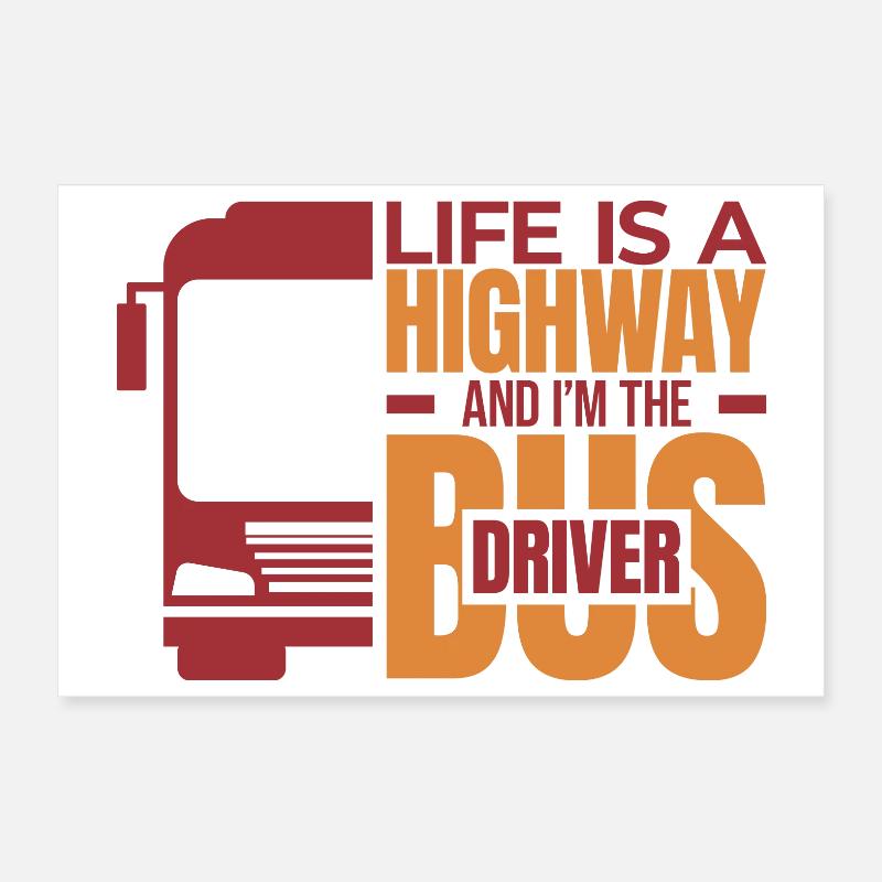 Profound Bus Driver Saying Poster 12" x 8" (30x20 cm)