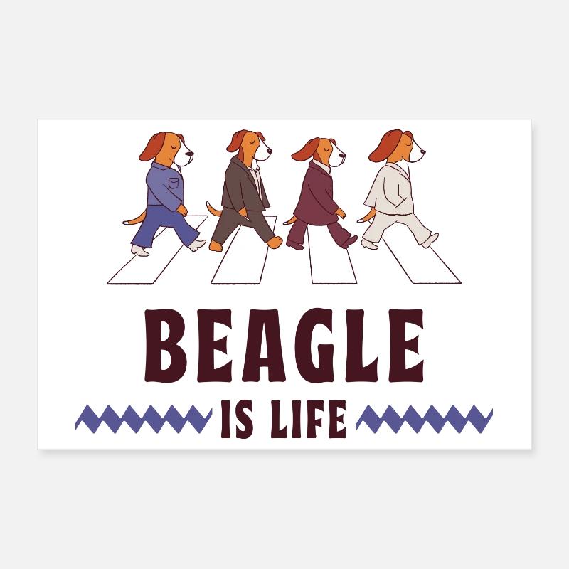 Beagle, c'est le design de la vie Poster 30 x 20 cm