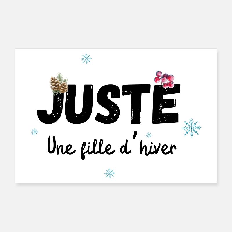 Nur ein Wintermädchen-Geschenk Poster 30x20 cm