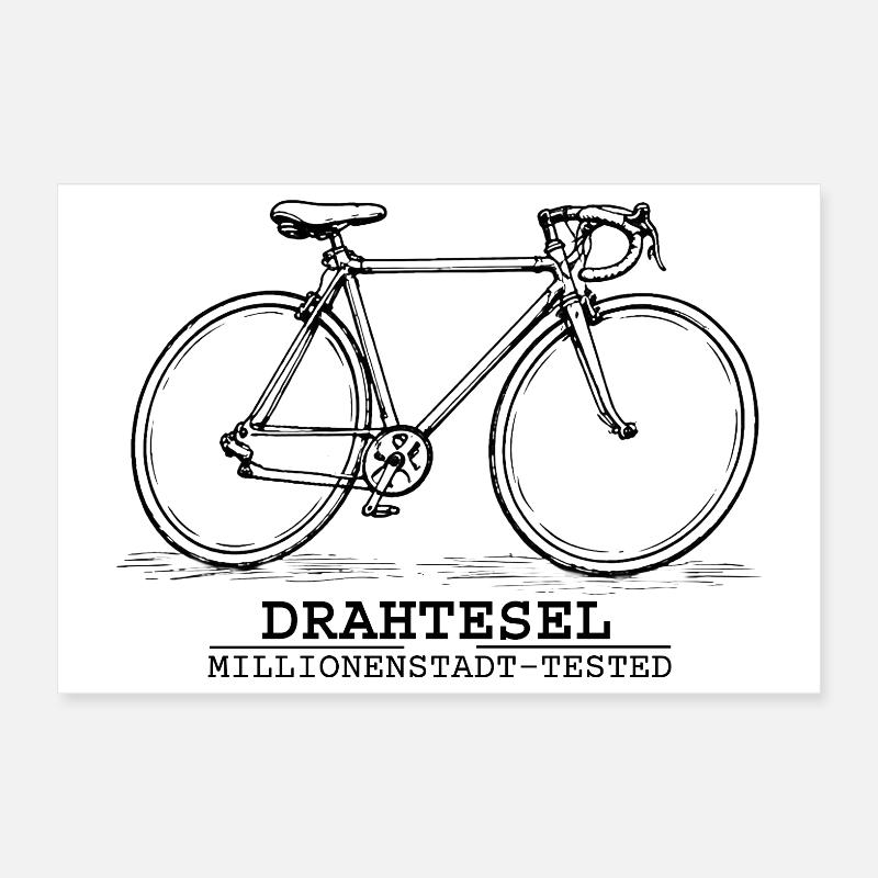 Vélo - Poster 30 x 20 cm - blanc