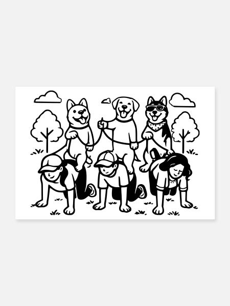 Dog Dog Edition dog rules - Poster 12" x 8" (30x20 cm) - white - Front